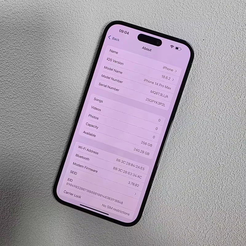 Apple iPhone 14 Pro max 256Gb téléphone intelligent – Dynamic, 48MP