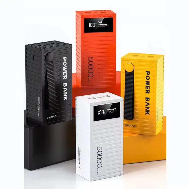 50,000 mAh Ultra-Capacity Power Bank – Fast Charging +5 Devices Simultaneously 100% Charge, 6 Ports & Flashlight