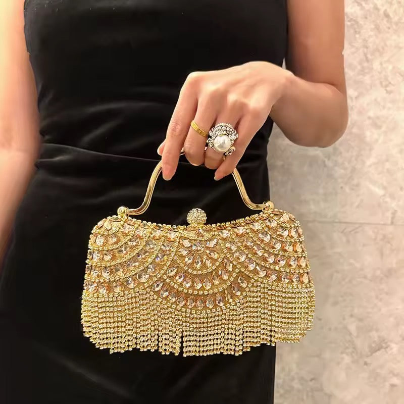 Gold Evening Bag | Luxury Gold &amp; Silver Clutch